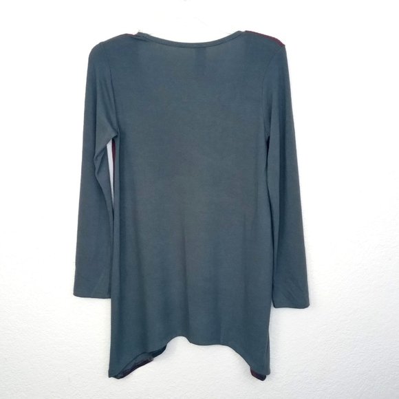 GO Couture Camo Print Long Sleeve Tunic Top Small - Picture 5 of 7